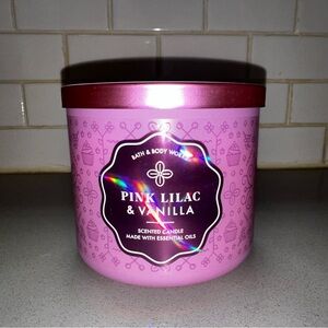 BBW Pink Lilac and Vanilla 3 Wick Candle